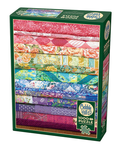 Rompecabezas Suave Arcoiris De Edredones 1000 Piezas Cobble Hill Puzzles Colores Y Textiles Colchas Quilt