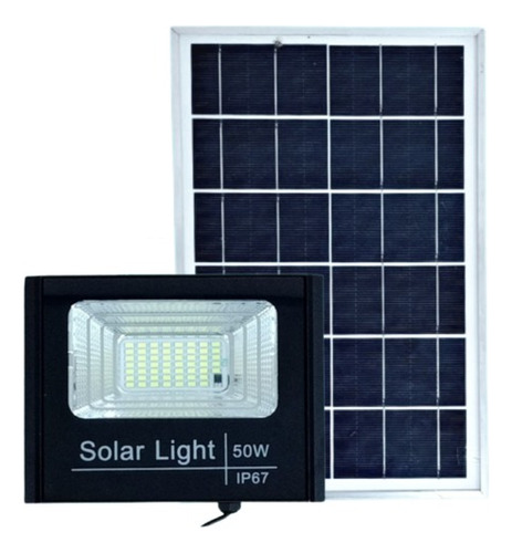 Refletor Solar 50w 3 Uni Luminaria Holofote Placa