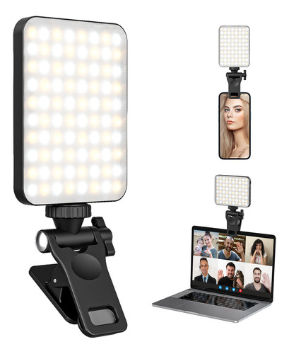 Luz Portable Recargable Lámpara De Teléfonos/cámara Con Clip