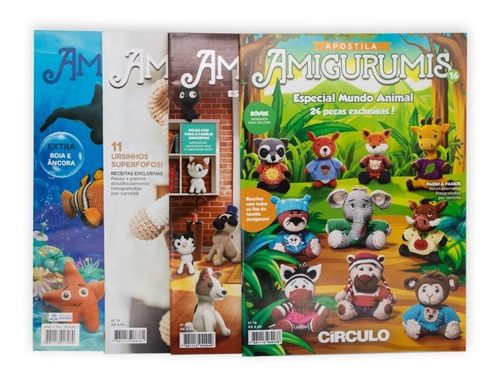 Kit 5 Apostilas Amigurumi Edições Exclusivas Círculo Crochê