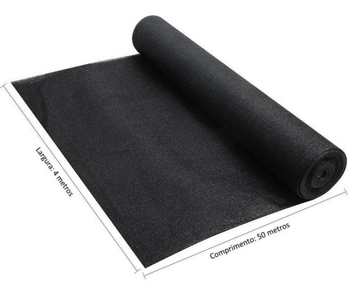 Imagem 3 de 8 de Tela Sombrite Sombreamento Preto Horta Flores 50% 4x50 Mts