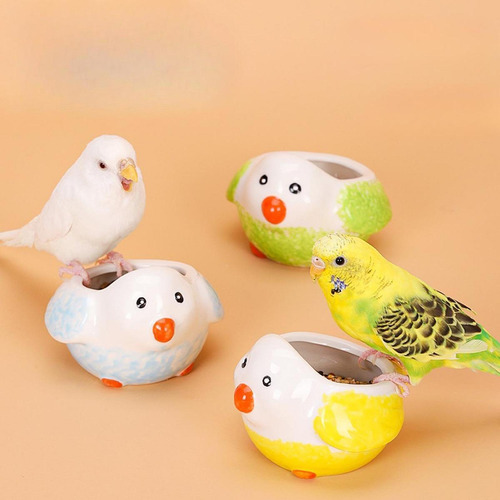 Comedero Para Pájaros Con Soporte De Abrazadera, Azul