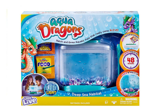 Little Live Aqua Dragons Tanque Con Luz Led Y Mascotas