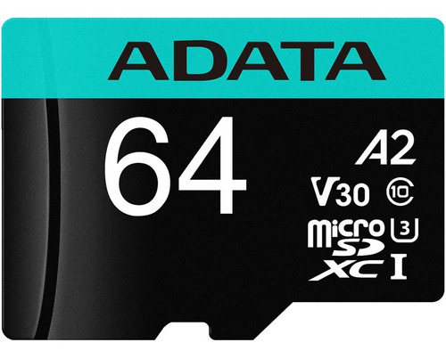 Memoria Micro Sd 64gb Adata 4k V30 Ausdx64gui3v30sa2-ra1