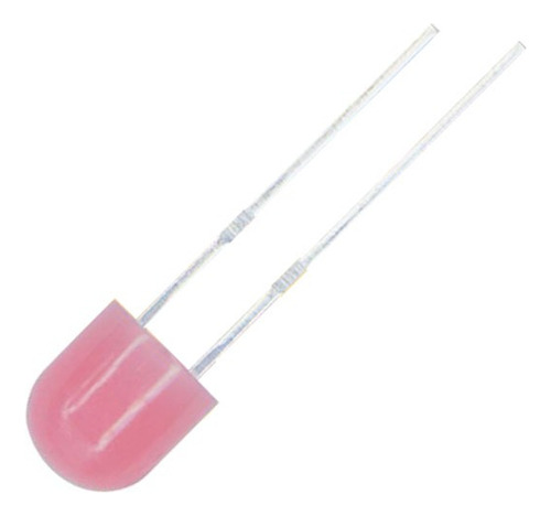 100 X Led 360 5mm Straw Hat 4.8mm Ultra Brillante Rosa