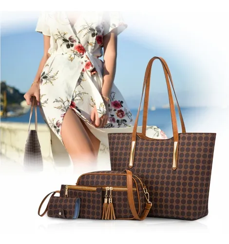 Bolsa elegante, moderna para mujer. Set de tres bolsas: de hombro