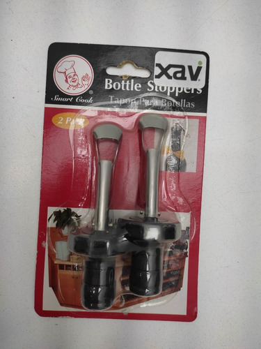 Imagen 4 de 6 de Set 2 Tapones Botellas Vino Negro Smart Cook X. 1617 Xavi
