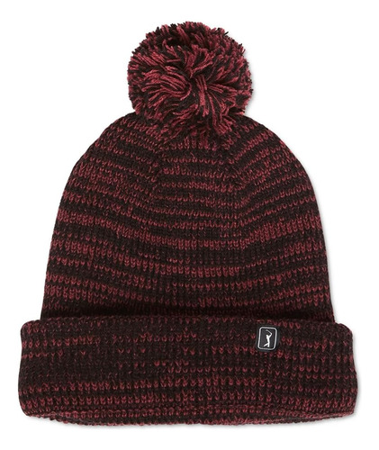 Pga Tour Gorro Unisex Heather Pom (dark Windsor Wine Heather