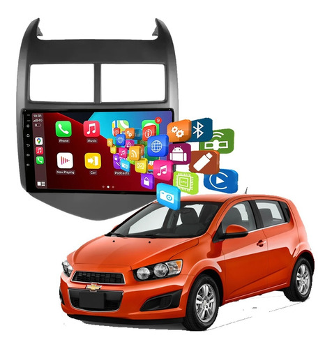 Multimidia Android Chevrolet Sonic Carplay Espelha Sem Fio