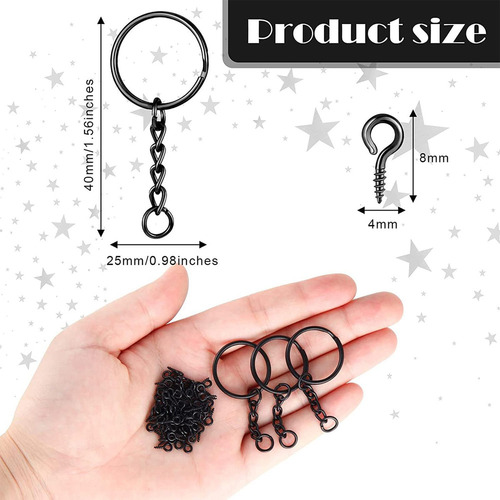 2025 Kit De Anillos De Llavero De 360 Uds, Ganchos De