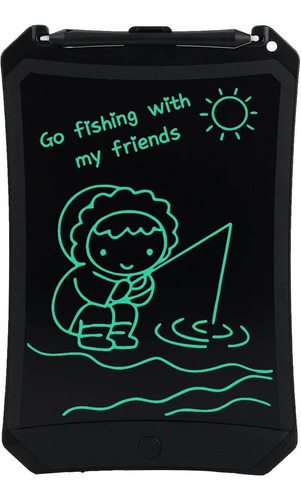 Imagen 1 de 6 de Pizarra Magica De Dibujo Para Niños Lcd Iman 8.5 Negro