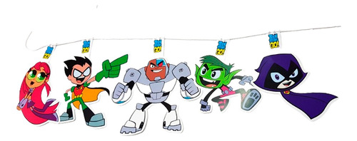 Banderin Figuras Colgantes Teen Titans Go! Jovenes Titanes