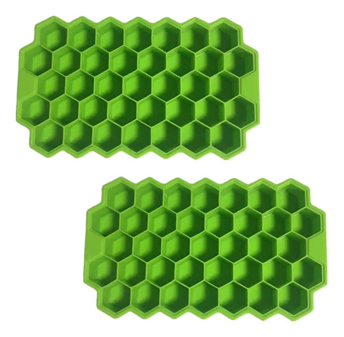 Soporte Para Hacer Hielos, Mxmsq-002, 2pzas, Verde, Silicona Color Verde