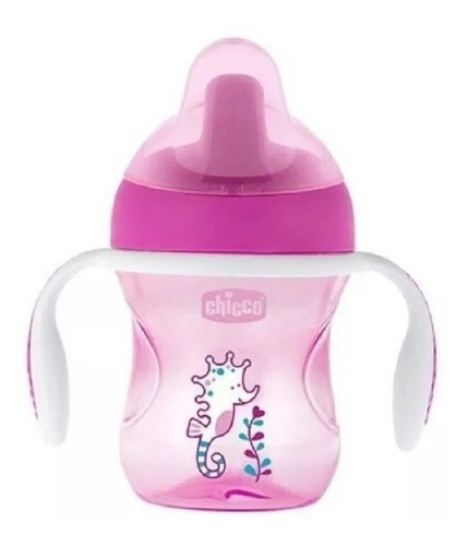 Taza de entrenamiento infantil Training Cup de más de 6 m, Chicco, 200 ml, color rosa