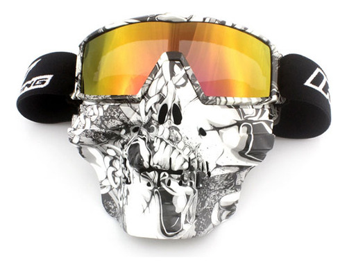 Googles Para Moto Con Mascara De Calavera Diseño Cadenas