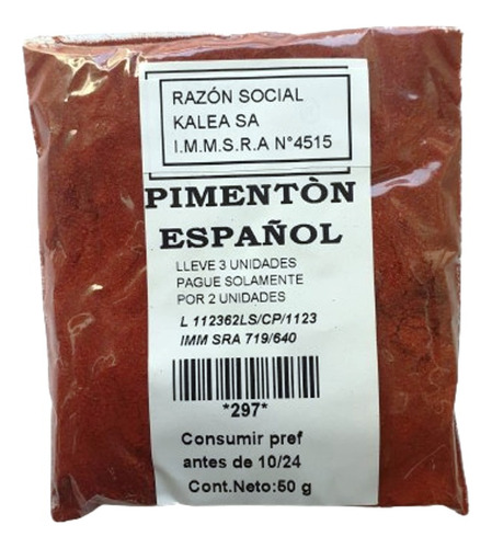 Pimenton Español 50g Lleve 3 Pague Solo 2 