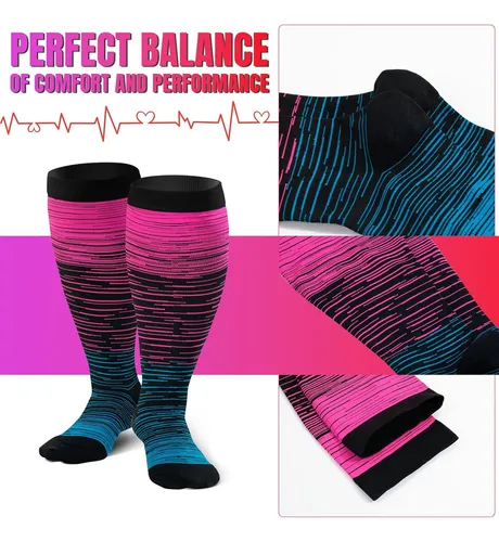 -calcetines Unisex De Compresión De Talla Grande, 3 Pares, 2