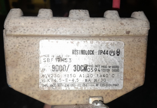 Transformador De Alta Tensión Italiano , 220/4500 Volts. 