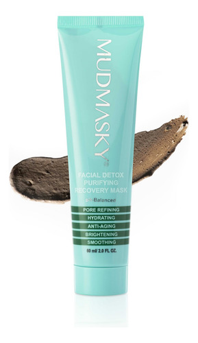 Mascarilla Facial Mudmasky Barro Purificadora 2 Onzas Tipo De Piel