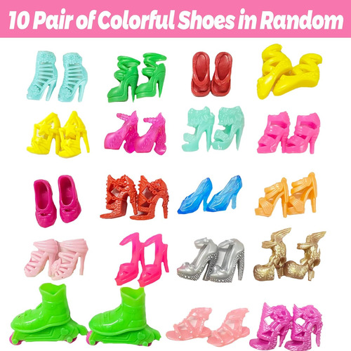 16 Pcs Ropa Y Accesorios Para Una Muñeca Barbie De 11.5 PuLG