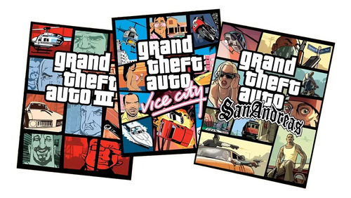 Gta 3 + Gta Vice City + Gta San Andreas (version Hd)