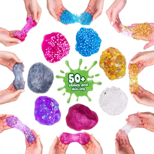 Kit De Slime Brilla En La Oscuridad Con Mas De 50 Articulos 