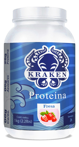Proteina Isolatada 1 Kg Kraken Varios Sabores Fresa