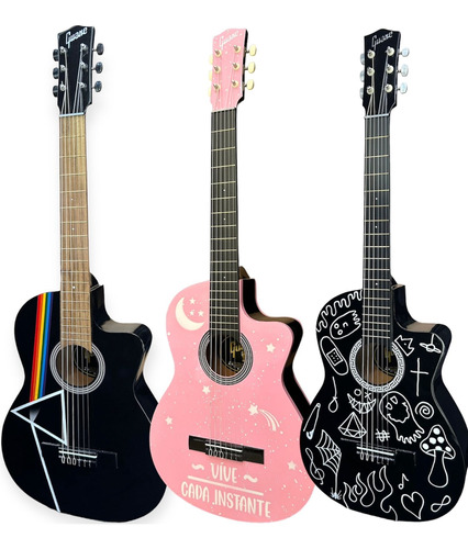 Guitarras De Estudio Para Adultos, Forro En Lona,método, Pua