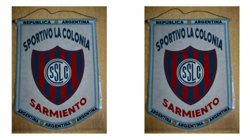 Banderin Chico 13cm Sportivo La Colonia Sarmiento