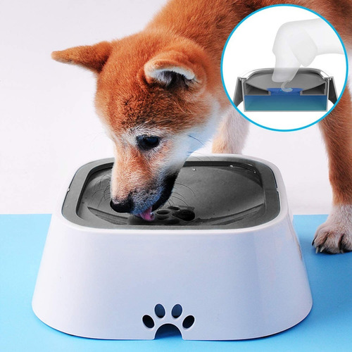 Bebedero De Agua Para Perro Y Gato Fuente Antiderrame Negro