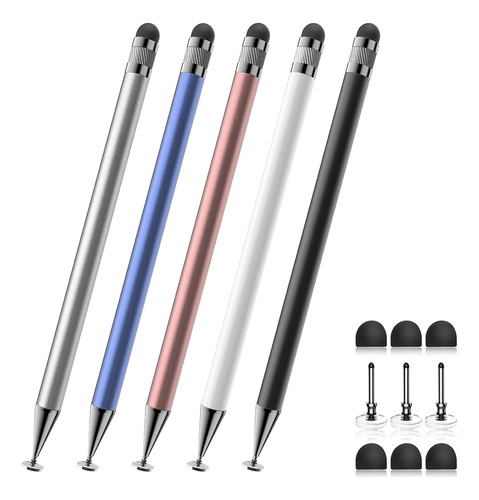 Stylus 5 Piezas, Bolígrafo 2 En 1 Pantalla Táctil, Alta