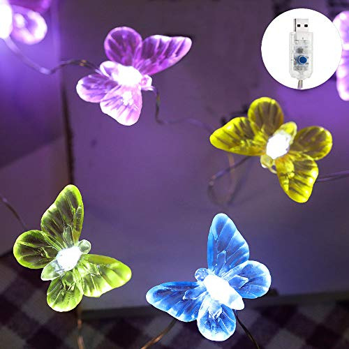 Luces Led De Mariposas Pequeñas Starryfill 13.5ft Blanco