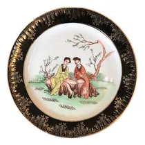 Comprar Plato Decorativo Sellado Porcelana Tsuji Oriental Oro 24cm