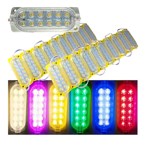 Modulo Led 12 Leds  (20 Pzs) Encapsulados Reforzados Vs Agua