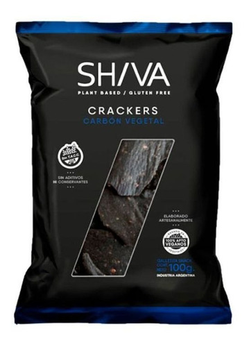 Galletitas Crackers Shiva Carbón Vegetal 100 Gramos