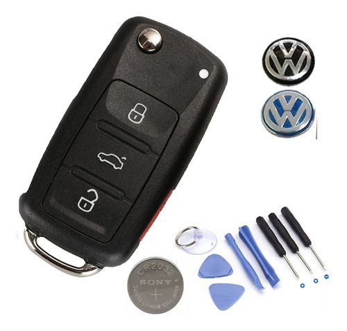 Carcasa Llave Vw Jetta Golf Gti Bora Beetle Polo Mk4 3 Boton