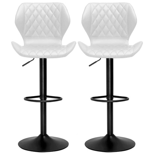 Set De 2 Bancos De Cocina Barra Silla Taburete Respaldo Alto