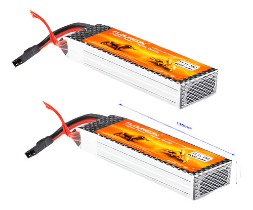 2 X 11.1v 4000mah 3s 30c 25c Lipo Batería Traxxas Plug Para 