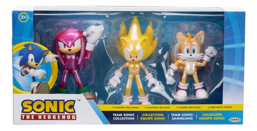 Super Sonic The Hedgehog Knuckles Tails 10cm Jakks Pacific