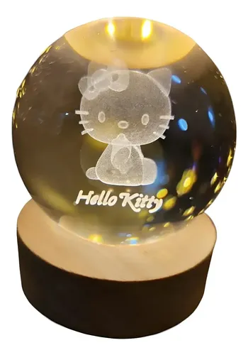 Crystal ball × Hello Kitty Lâmpada Xy 3d Hello Kitty Crystal Ball Light | Frete grátis
