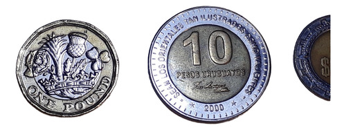 Moneda Bimetalica Monedas Distintos Paises Y Años Lote X 5