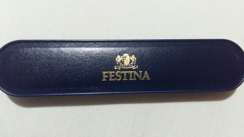Lindo Relógio De Pulso Festina,pulseira De Couro, Fem,cx Aço
