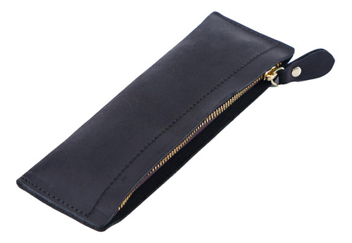 Cartera, Bolso, Portalápices, Pu, Clásico, Estuche Negro