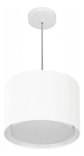 Lustre Pendente Cilíndrico Duplo Md-4285 35x30cm Branco