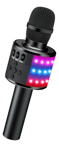 Micrófono De Karaoke Inalámbrico Bluetooth Bonaok Con Ilumin
