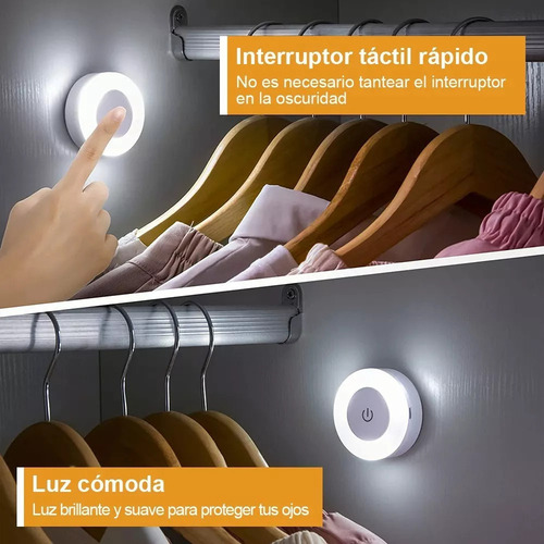 N Lámpara De Pared Con Luz Nocturna, Focos Led, Recargable