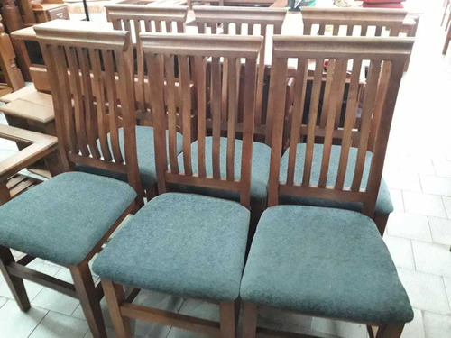 Silla Nueva De Algarrobo Asiento Tapizado Zona Oeste