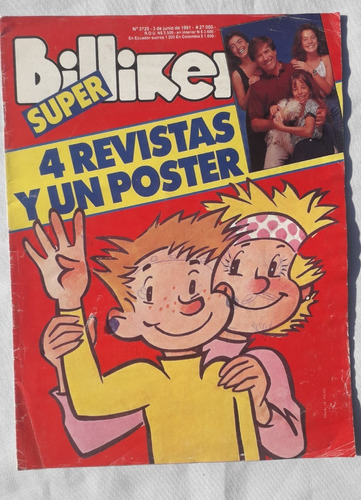 Revista Infantil Antigua * Billiken ** N° 3725 Con 1 Recorte