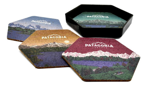 Posavasos Patagonia Originales Colección 4 Unidades Corcho