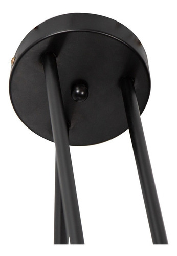 Lámpara Colgante Negro Oro E27 40w 9 Luces Estructura Dorado